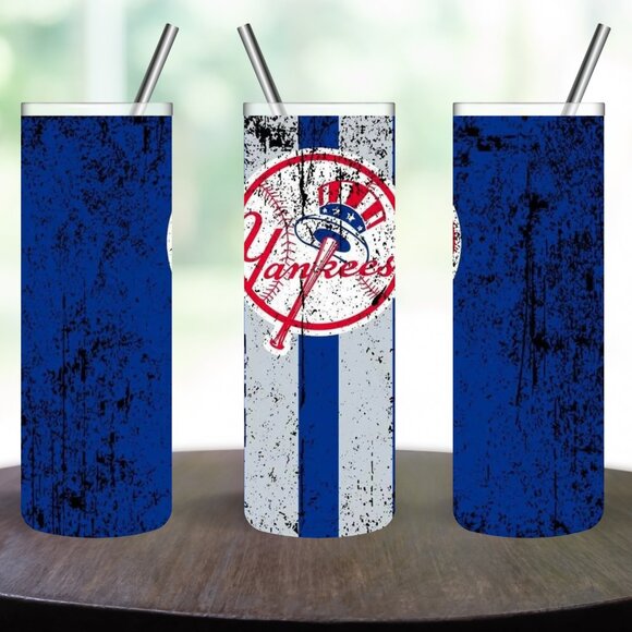 Stainless Steel YANKEES 20oz Skinny Tumbler - Picture 1 of 5